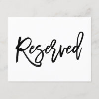 Elegant Handletterad Bröllops 2-Sidig Reserverad S