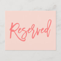 Elegant Handletterad Bröllopsreservationsskylt Cor