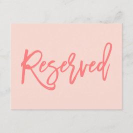 Elegant Handletterad Bröllopsreservationsskylt Cor Inbjudningar