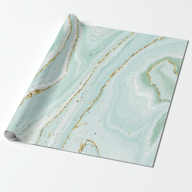 elegant handmålad flytande marmor design med gli presentpapper (Utrullad)