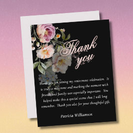 Elegant Handpainted Floral Budget Retirement Tack Kort