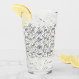 Elegant handritad blomsterdesign i monokrom glaskopp