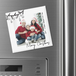 Elegant Handritad Familjefoto Magnet