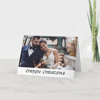 Elegant handritad klassisk kalligrafi jul kort