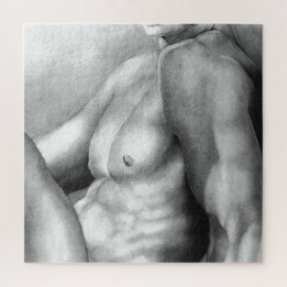 Elegant Handritad konst Refined Male-nude-Vuxen Pussel