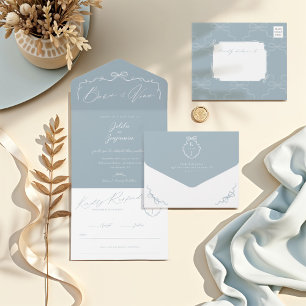 Elegant Handritad Monogram med Slinga och Band Brö