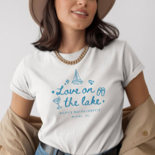 Elegant handskrift "Kärlek vid sjön" Möhippa T Shirt