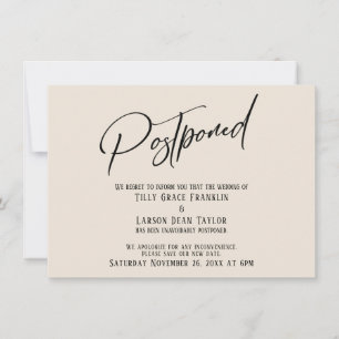 Elegant Handskrift uppskjuten Bröllop Cream Card Inbjudningar
