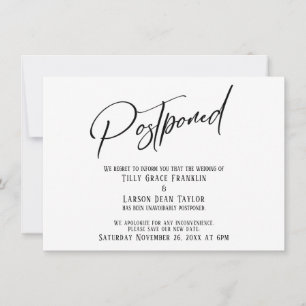 Elegant Handskrift uppskjuten Bröllop Simple Card Inbjudningar