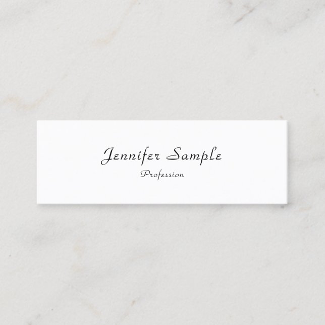 Elegant Handskript - modern Professionell med mini Visitkort (Framsida)