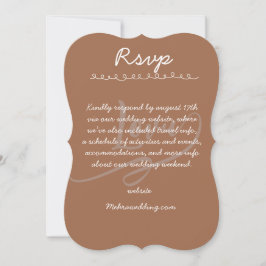 Elegant handskriven bröllops-RSVP-kort Inbjudningar