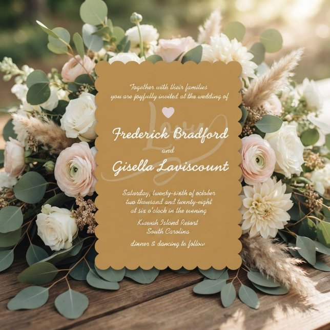 Elegant handskriven bröllopsskrift inbjudningar (Skapare uppladdad)