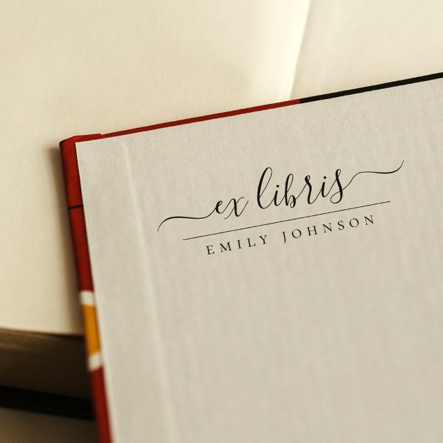 Elegant handskriven Ex Libris-manusförfattad anpas Självfärgande Stämpel (Skapare uppladdad)