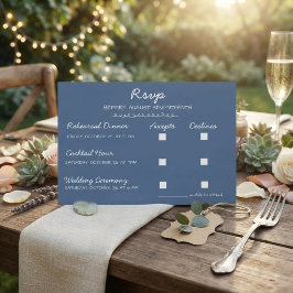 Elegant Handskriven Flerhändelse Bröllops-RSVP Inbjudningar