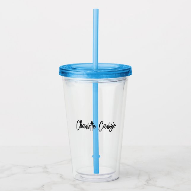 Elegant handskriven modern anpassad script take away mugg (Framsida)