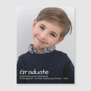 Elegant Handskriven Studenten Photo Magnet
