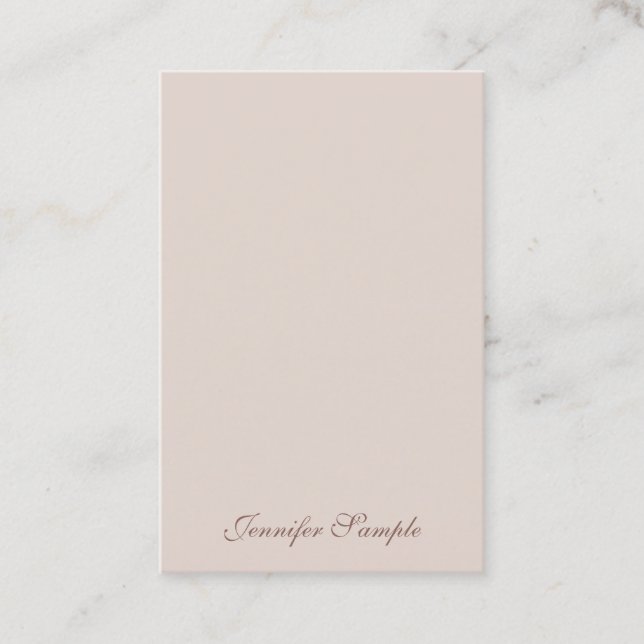 Elegant Handskrivet skript - minimalistiskt vanlig Visitkort (Framsida)