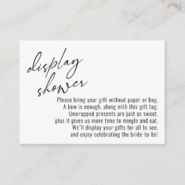 Elegant handstilsdisplay dusch, vit tilläggskort