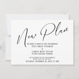 Elegant Handwriting Nytt Plan Enkel Annonsering Inbjudningar