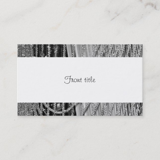 Elegant Hanging Glass Pärlor Visitkort (Framsida)