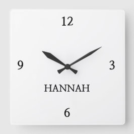 Elegant "HANNAH"-Personlig Fyrkantig Klocka