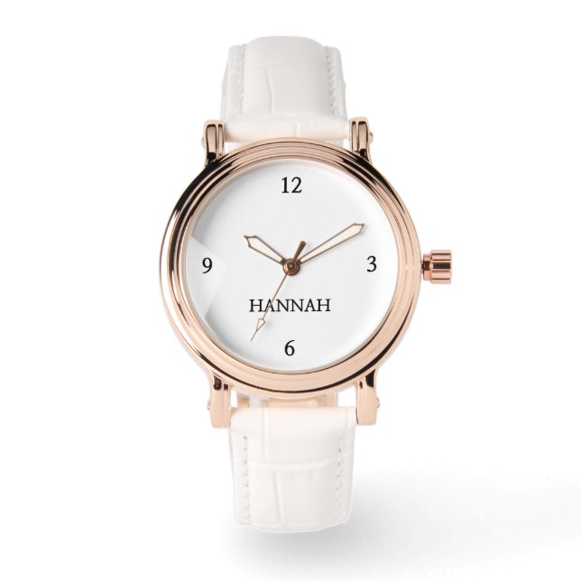 Elegant "HANNAH" Personlig Watch Armbandsur (Framsida)