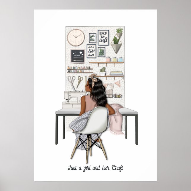 Elegant hantverksdrottning poster (Framsidan)