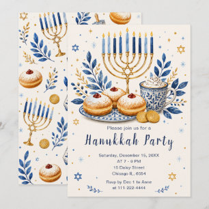 Elegant Hanukkah-fest Inbjudningar