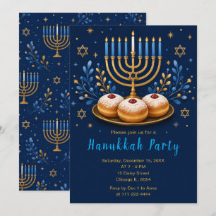 Elegant Hanukkah-fest Inbjudningar
