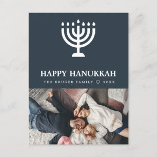 Elegant Hanukkah fotovykort Helg Vykort