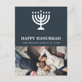 Elegant Hanukkah fotovykort Helg Vykort