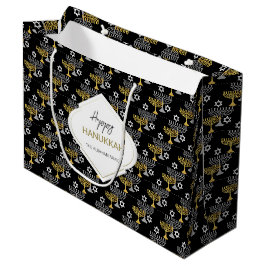 Elegant Hanukkah Helgdag Mönster Guld