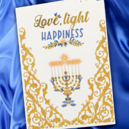 Elegant Hanukkah Menorah Kort