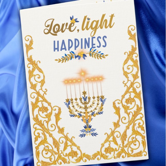Elegant Hanukkah Menorah Kort (Skapare uppladdad)
