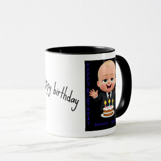 Elegant "Happy Birthday" coffee mug Mugg