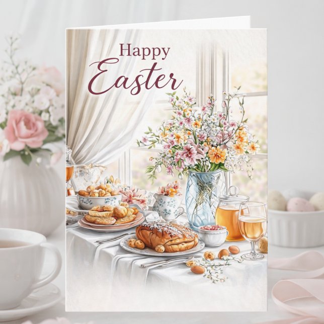 Elegant Happy Easter Card in Soft Pastels Kort (Skapare uppladdad)