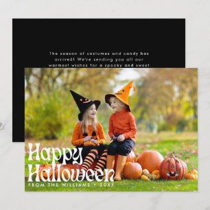 Elegant Happy halloween Photo Halloween Kort