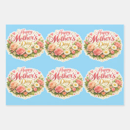 Elegant happy Mother's Day floral wreath