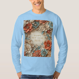 elegant happy new year 2026 long sleeve t shirt