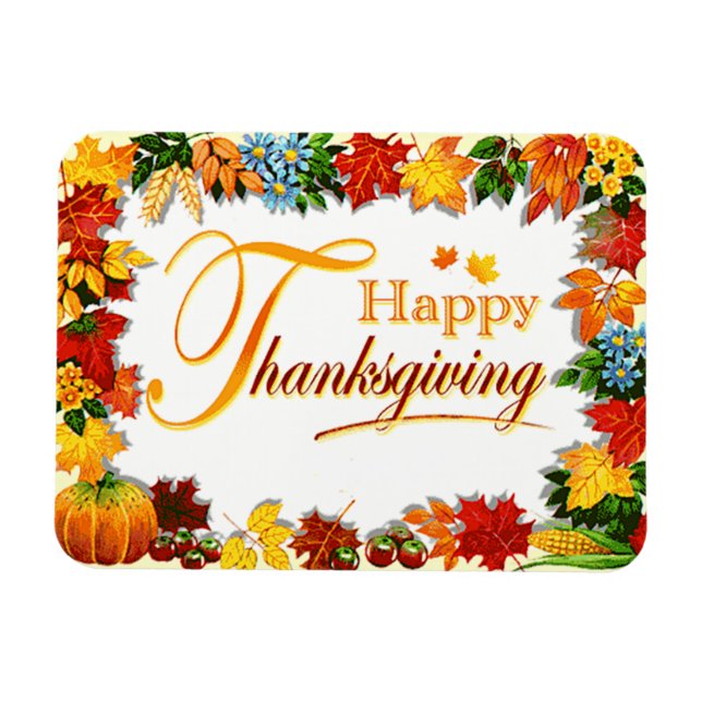 Elegant Happy thanksgiving Hälsning Magnet (Horisontell)