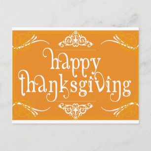 elegant happy thanksgiving helg vykort