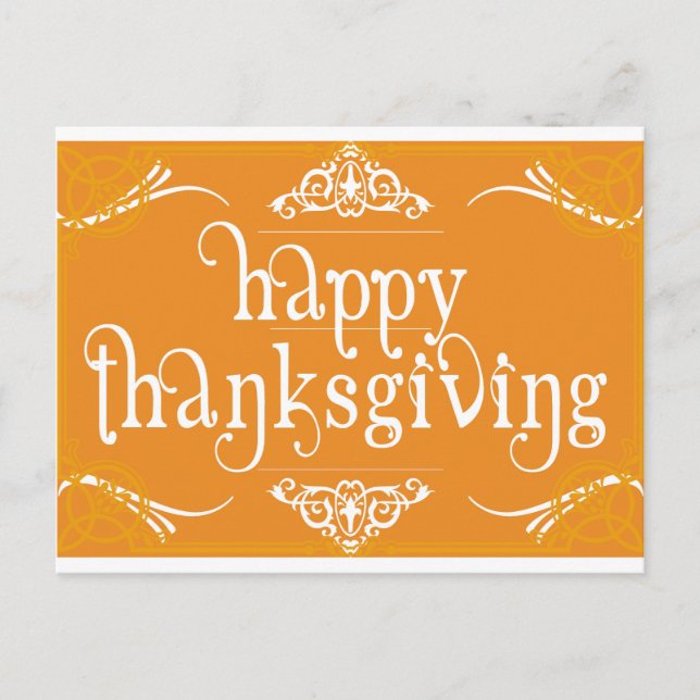 elegant happy thanksgiving helg vykort (Framsida)