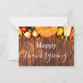 elegant happy thanksgiving,modernt helgdag-foto anteckningskort
