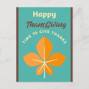 Elegant Happy thanksgiving och Löv Fall Helg Vykort