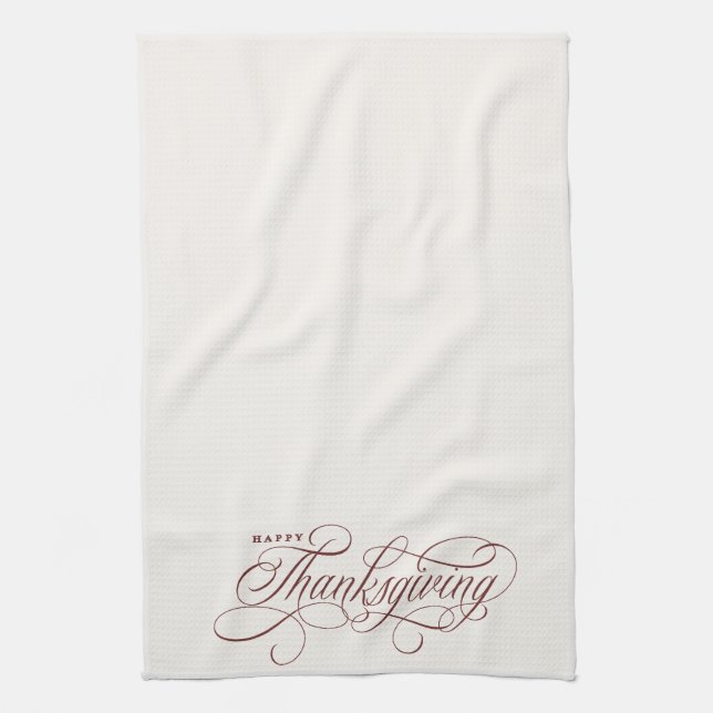 Elegant Happy thanksgiving skriptdesign Kökshandduk (Vertikal)