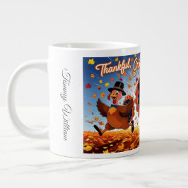 Elegant Happy thanksgiving Turkiet Jumbo Mugg