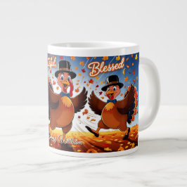 Elegant Happy thanksgiving Turkiet Jumbo Mugg