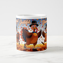 Elegant Happy thanksgiving Turkiet Jumbo Mugg
