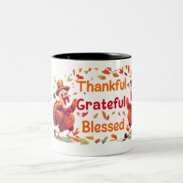 Elegant Happy thanksgiving Turkiet Två-Tonad Mugg