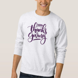 Elegant Happy thanksgiving Typografi Lång Ärmad Tröja